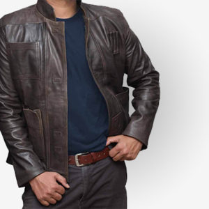 Han Solo The Force Awakens Leather Jacket