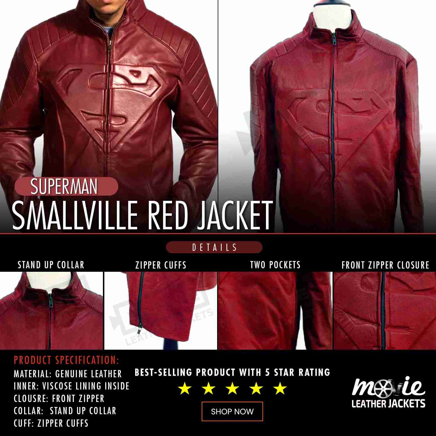 Clark Kent Smallville Tom Welling Crows Varsity Jacket