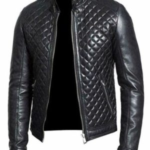 Quilted Black Motorcycle Jacket