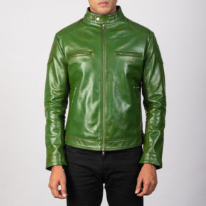 Quilted Green Gatsby Biker Jacket