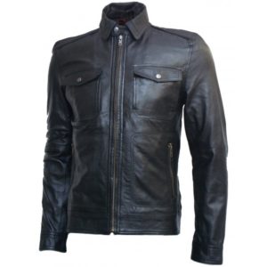 Gold Zipper Black Jacket