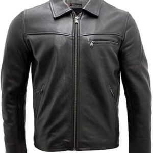 Buy Infinity Black Leather Jacket