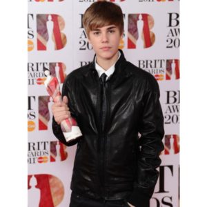 Justin Bieber Black Leather Jacket