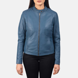 Womens Biker Kelsee Blue Jacket