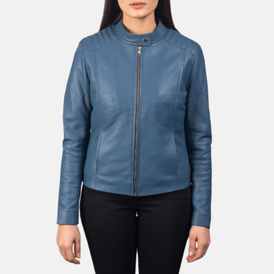 Womens Biker Kelsee Blue Jacket
