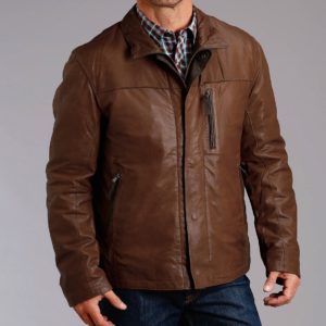 Cowboy Style Brown Leather Jacket