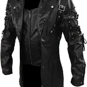 Black Gothic Steampunk Trench Coat