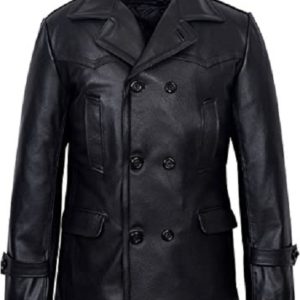 KRIEGSMARINE Black Genuine Leather Jacket