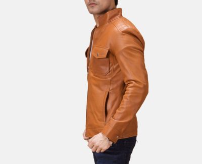 Voltex Tan Biker Jacket for Mens