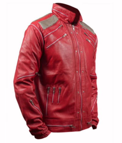 Michaels Red Leather Jacket
