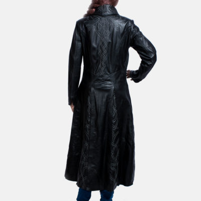 Black Tribal Long Coat