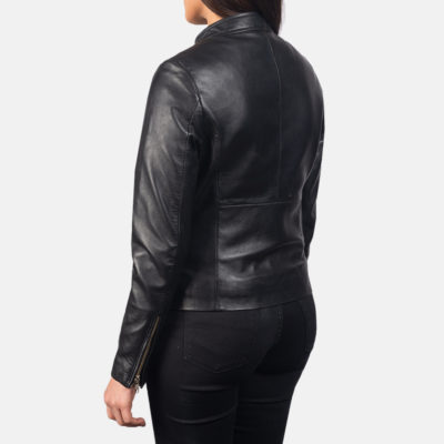 Rave Black Biker Leather Jacket