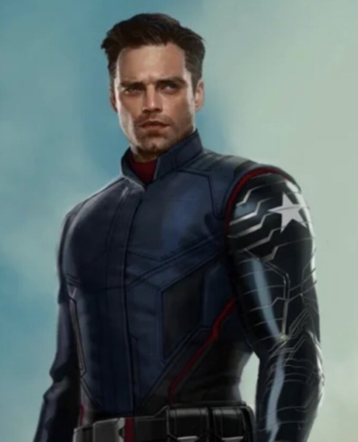 bucky barnes the falcon and the winter soldier sebastian stan blue jacket