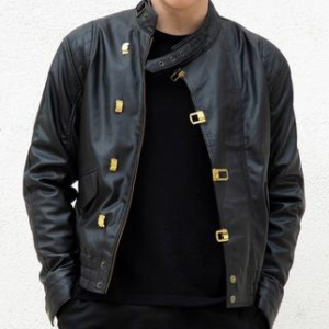 Akira Kaneda Black leather coat