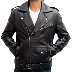 Black leather Jacket for Men