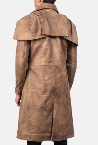 Classic Brown Leather Dusters jacket
