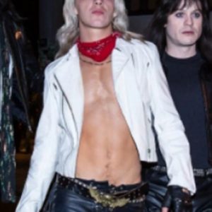 MACHINE GUN KELLY LEATHER BIKER JACKET