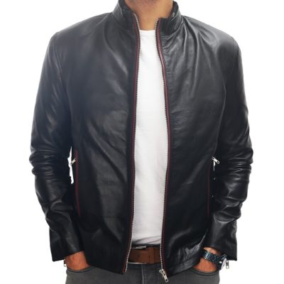 Black leather Jacket for Men