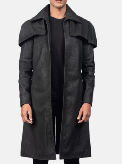 Men's Classic black leather jacket