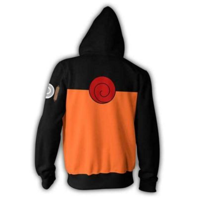 Naruto Shippuden Uzumaki Orange and black jacket | Movie leather jacket