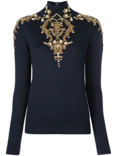 filthy rich margaret monreaux embroidery jumper