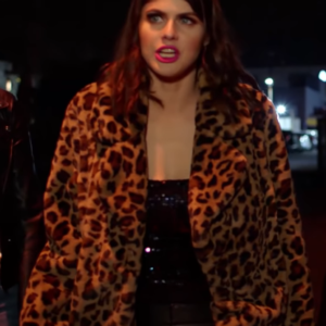 kelsey 1 night in san diego alexandra daddario leopard coat