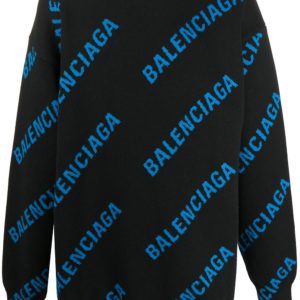 the real housewives of salt lake city blue & black balenciaga print sweater