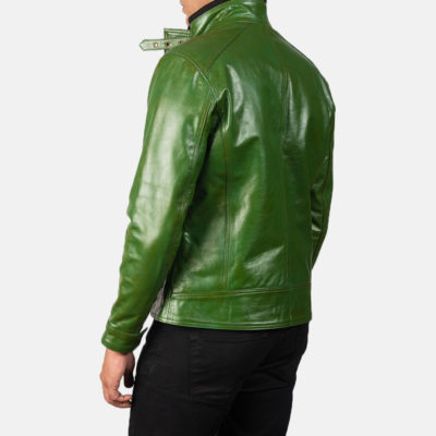 green biker jacket