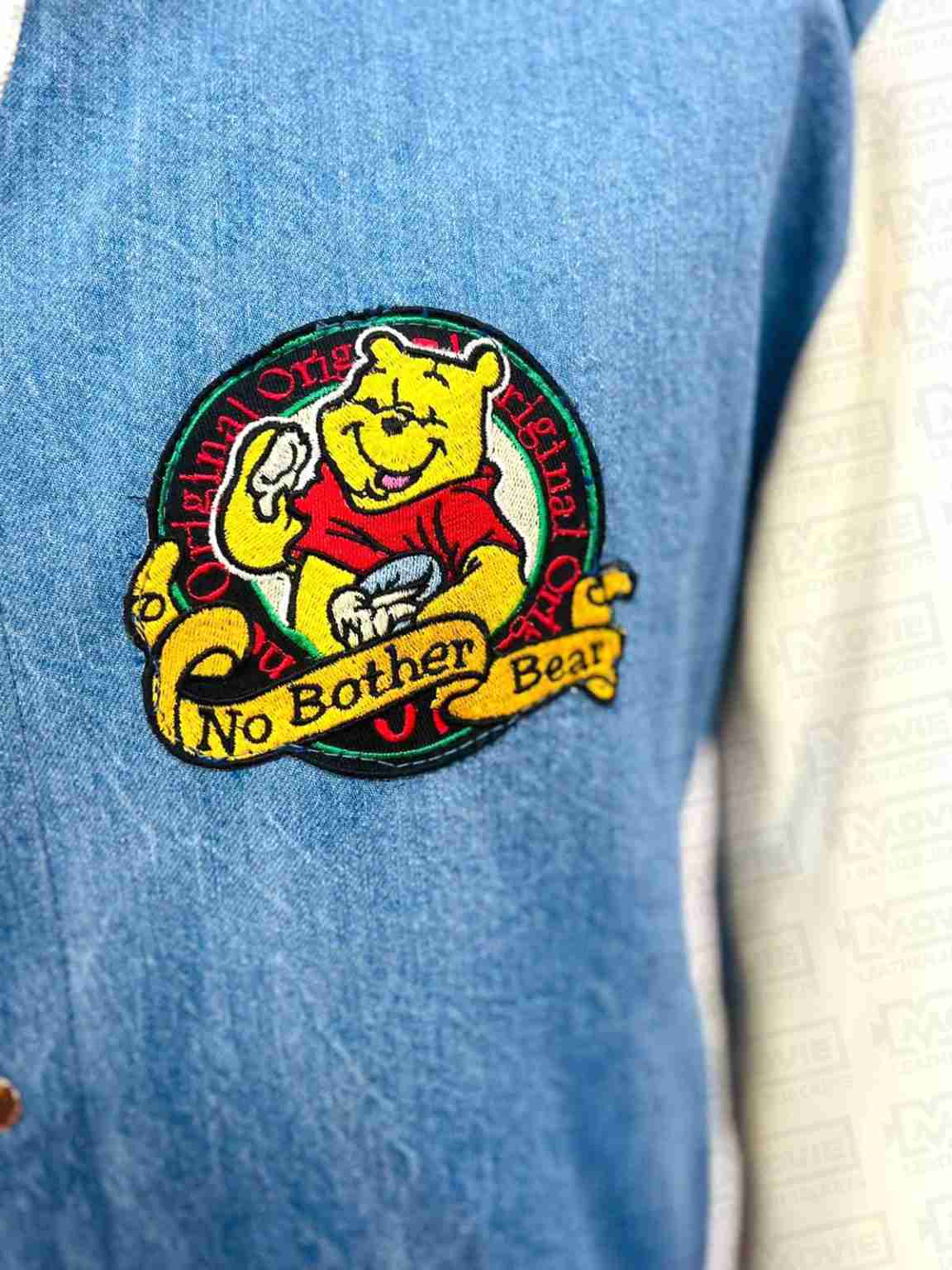 90s Xxxtentacion Winnie The Pooh Varsity Denim Jacket