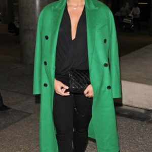 Demi Lovato Green Coat