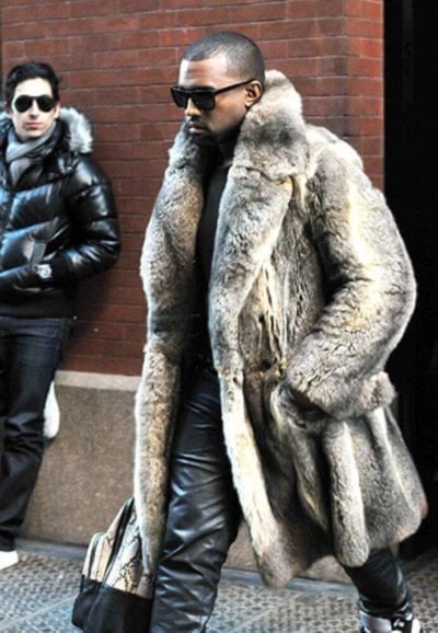 Kanye Fur Brown Coat