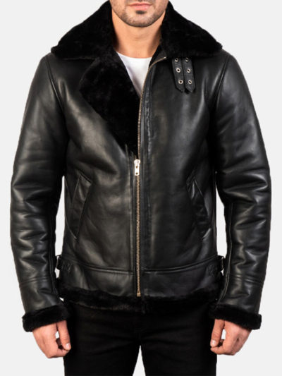 Men’s B-3 Black Sheepskin Jacket