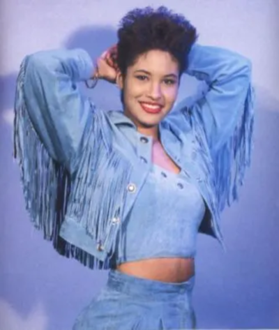 Selena Quintanilla Blue Fringe Jacket