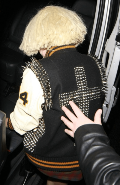 Lady Gaga Studded Varsity Jacket