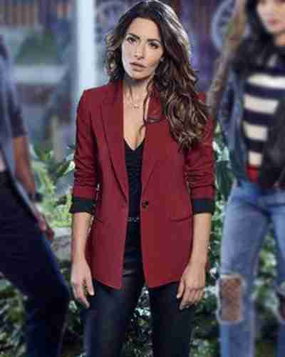 sexlife billie connelly maroon blazer