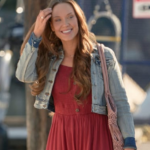 Chesapeake Shores Laci Mailey Cropped Denim Jacket