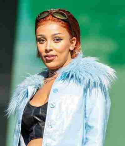 Doja Cat American Rapper Fur Collar Jacket