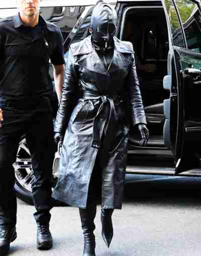 Met Gala 2021 Kim Kardashian Black Leather Coat