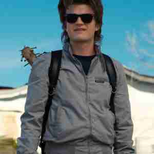 Stranger Things Steve Harrington Grey Bomber Jacket