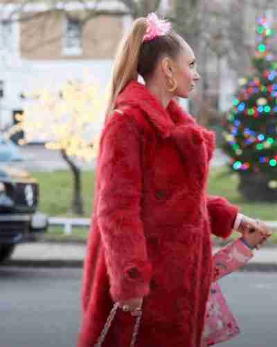 Ted Lasso Juno Temple Red Fur Coat