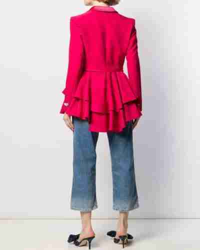 Ted Lasso Pink Heart Button Blazer