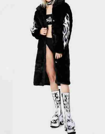 Fallen Angel Fur Black Coat
