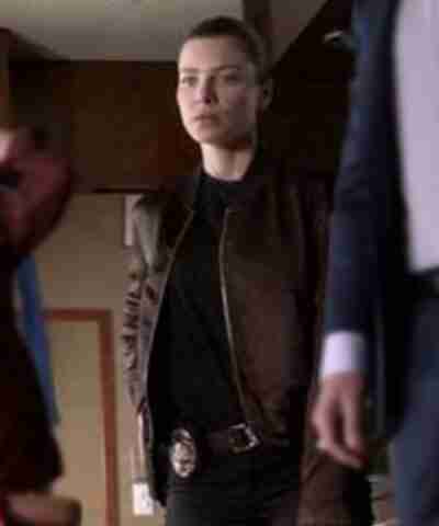 Lucifer Lauren German Maroon Bomber Jacket