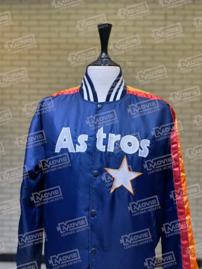 Mens Houston Astros Bomber Blue Jacket