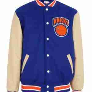 Men’s New York Knicks Blue Varsity Jacket
