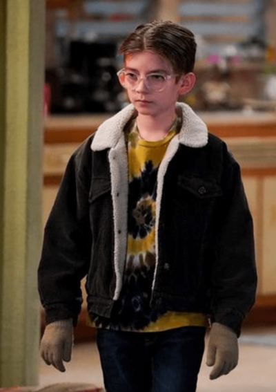 The Conners Black Shearling Collar Jacket