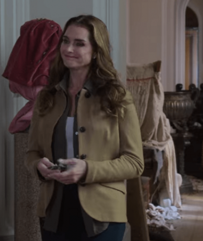 A Castle for Christmas Brooke Shields Brown Wool Blazer