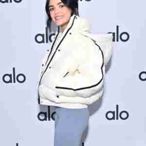 Lucy Hale Alo’s Winter House White Puffer Jacket