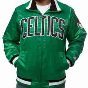 Boston Celtics Green Varsity Satin Jacket