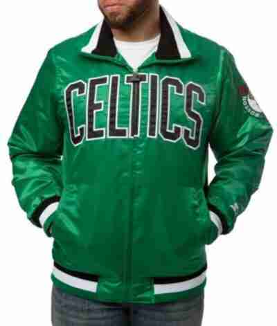 Boston Celtics Green Varsity Satin Jacket